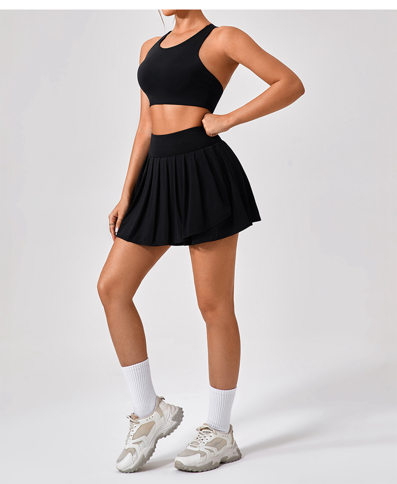Women's 3-Piece Yoga Set: Sports Bra, Skirt, and Jacket FGBYW306 KW309-YW514 KW309