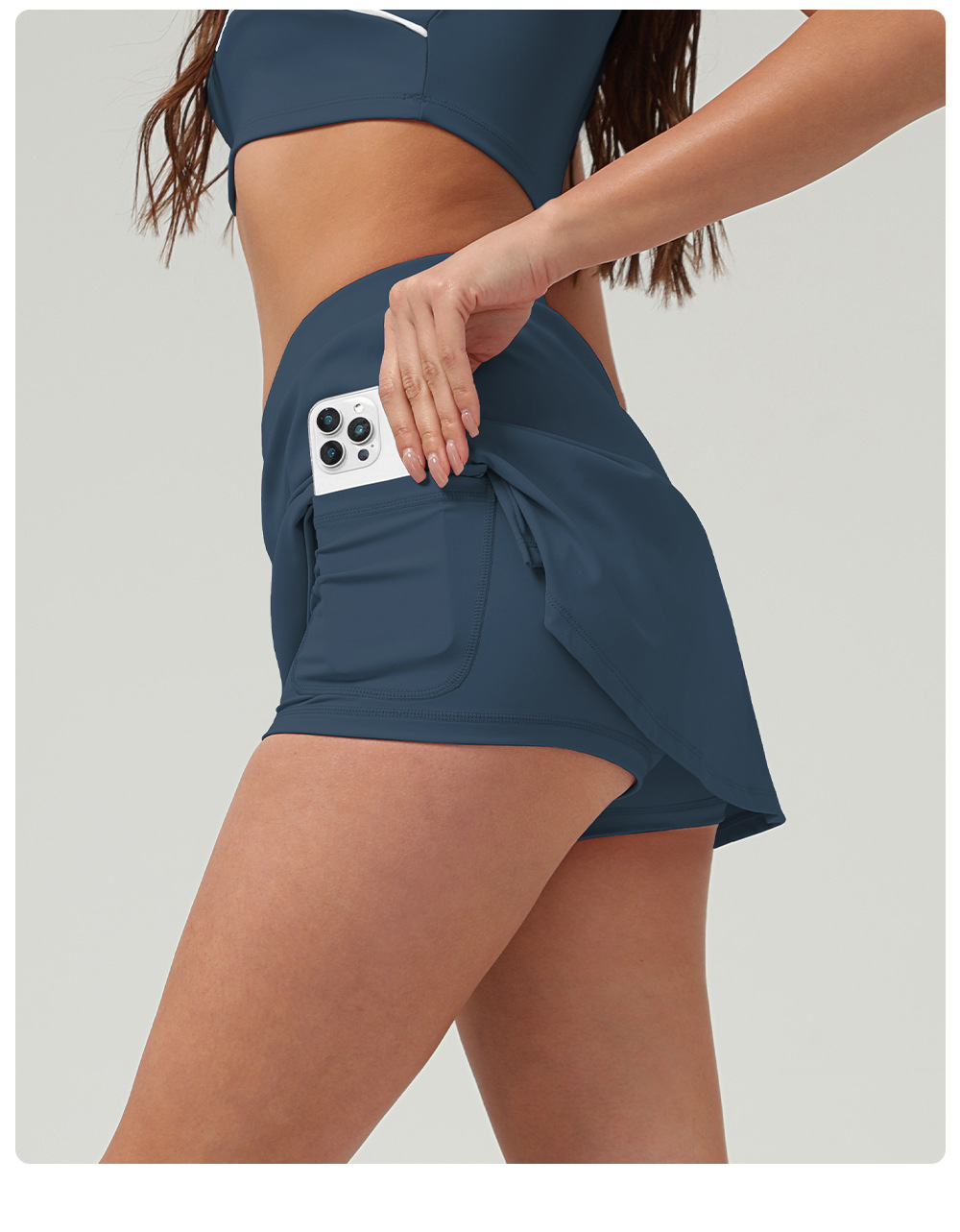Tennis Wear Women's Solid Color Sports Skirt FGB2513