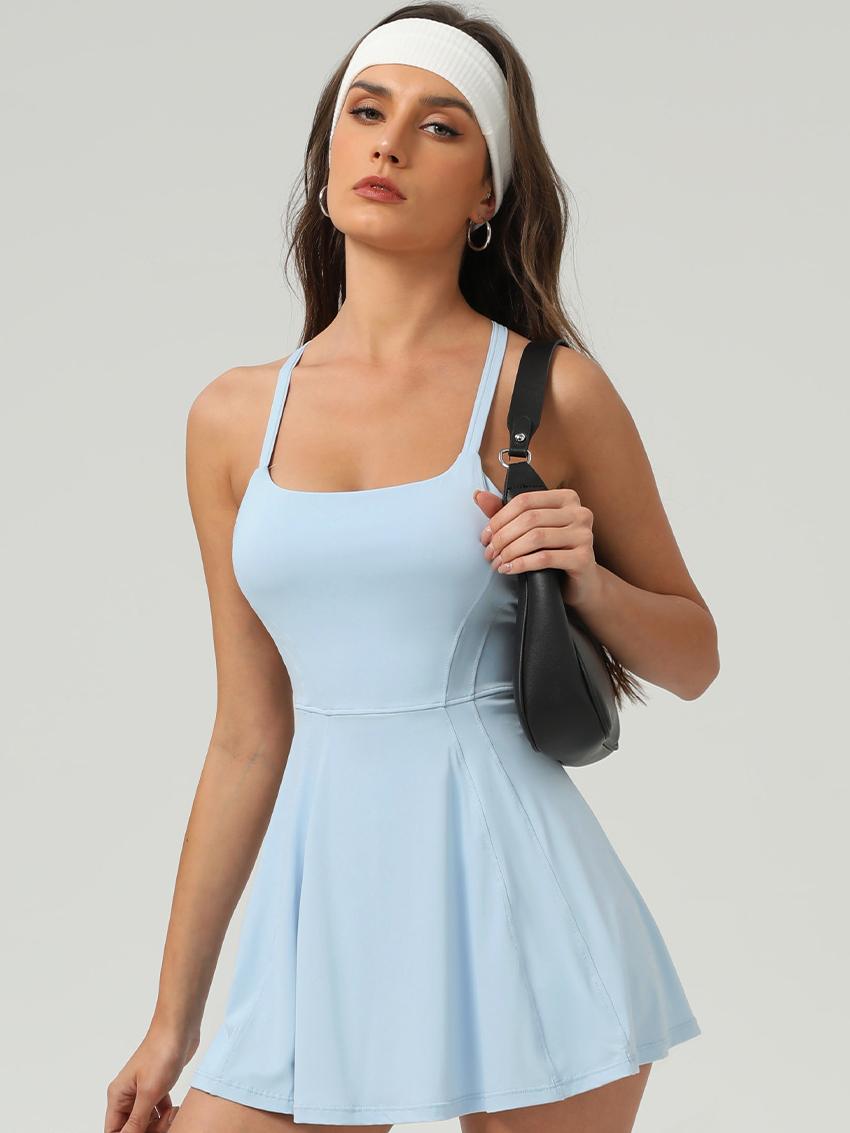 Women's Tennis Skirt Sexy Beautiful Back Yoga Dress FGB2501