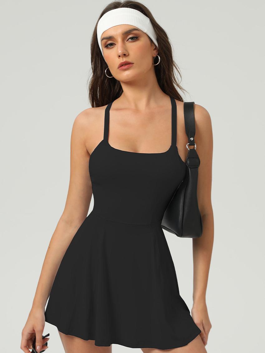 Women's Tennis Skirt Sexy Beautiful Back Yoga Dress FGB2501