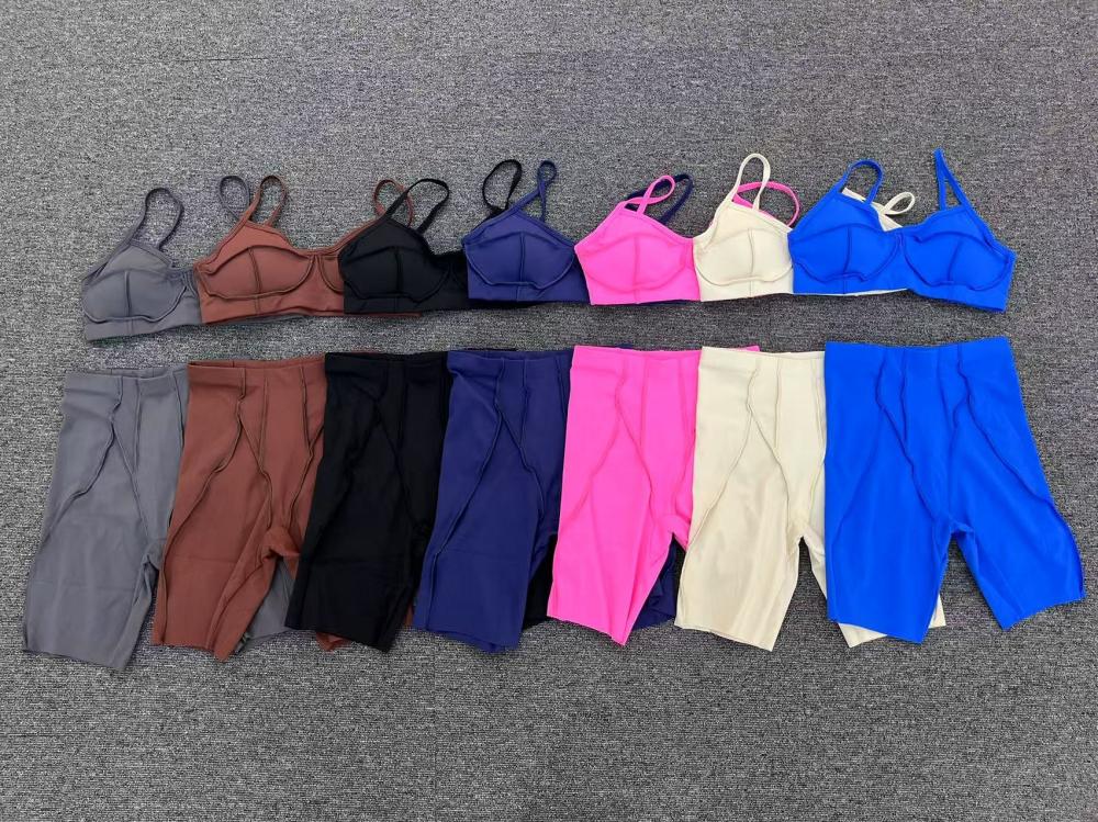 Sports Bra And High Waist Shorts 2 Piece Yoga set for Women FGB86040 26080