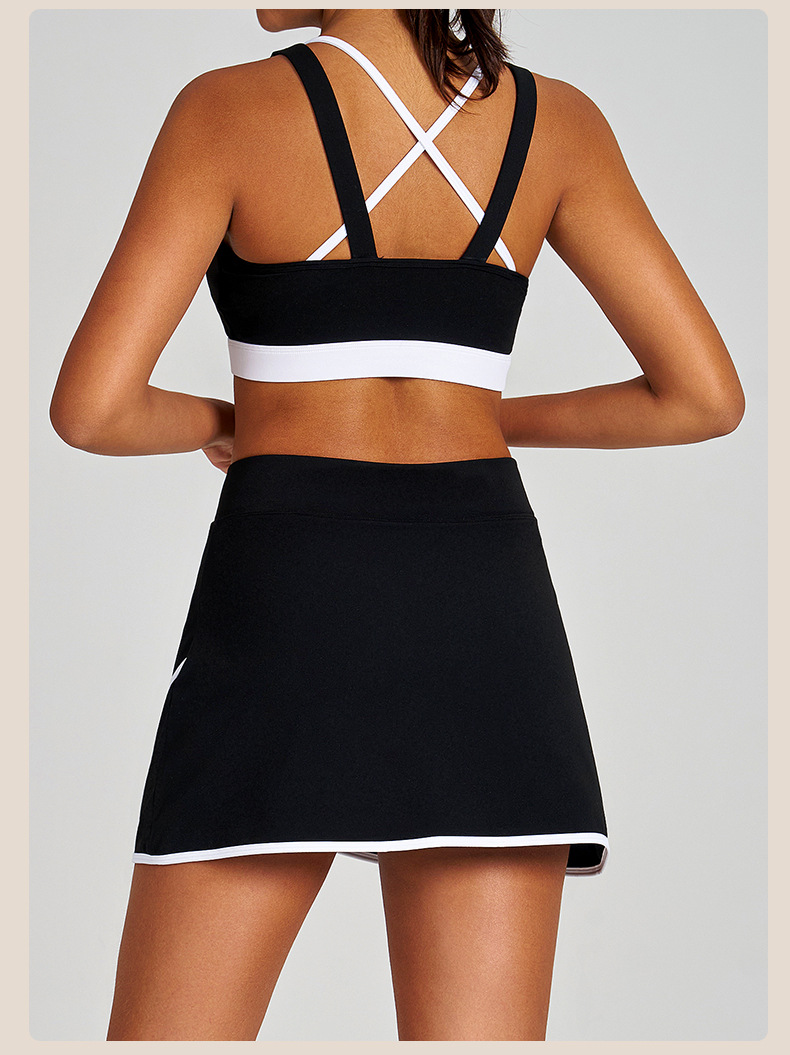 Women's Yoga Sports Bra And 2 in 1 Skirts Tennis Set FGBB4039 K4627
