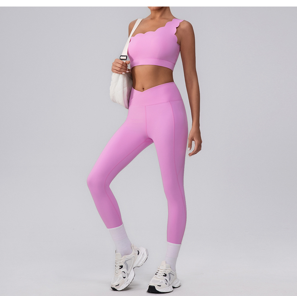 Gym Suit Detachable Bras Tops And Leggings Yoga Sets for Ladies FGBYW542 KW421-YW544 KW421