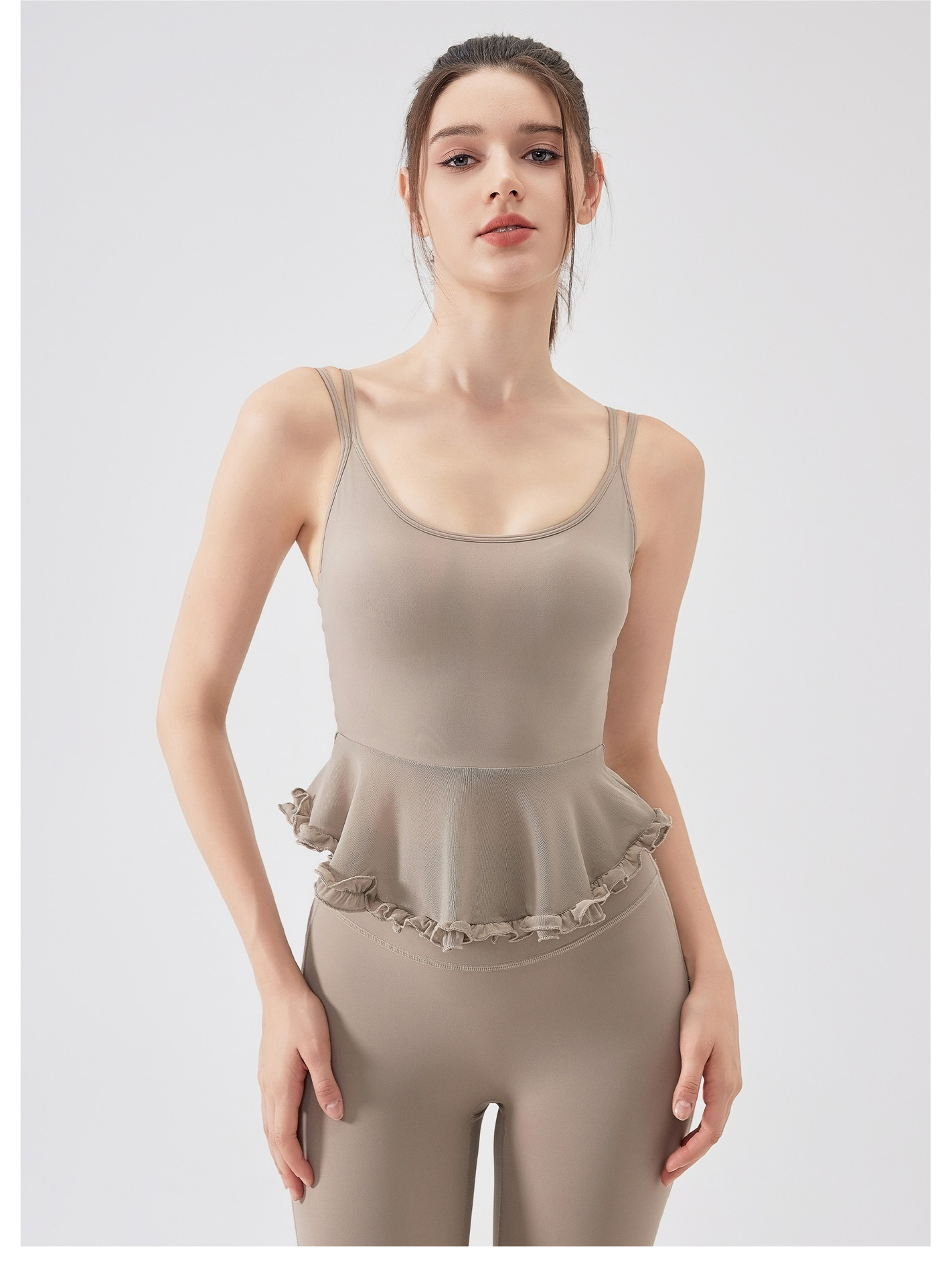 Yoga Vest With Chest Pad Leisure Tight Sports Singlet FGBWX5502