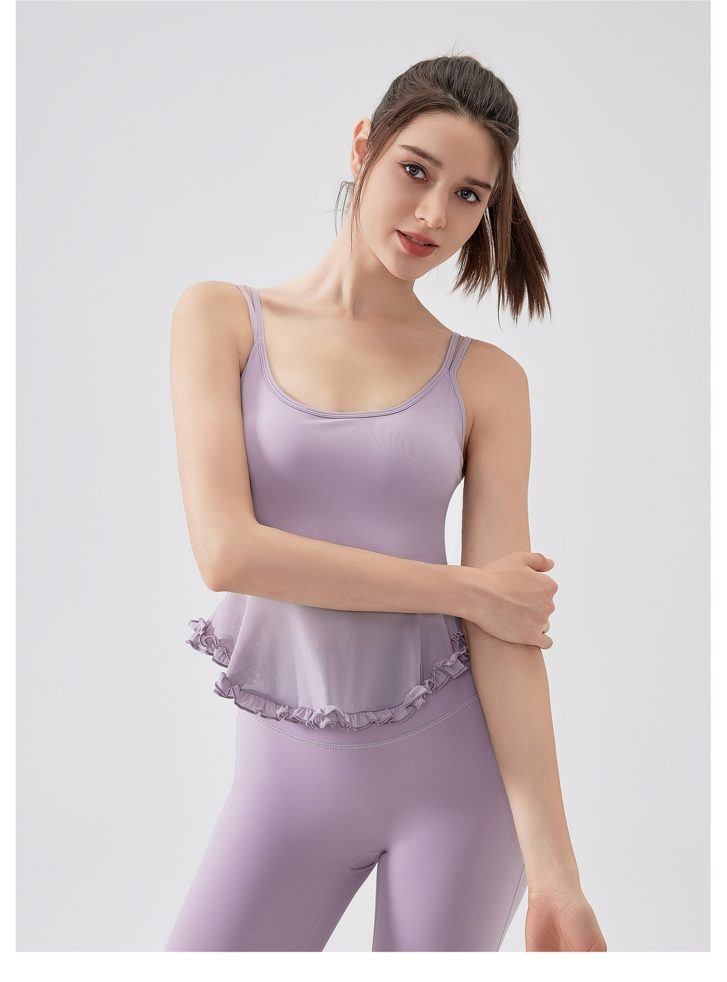 Yoga Vest With Chest Pad Leisure Tight Sports Singlet FGBWX5502