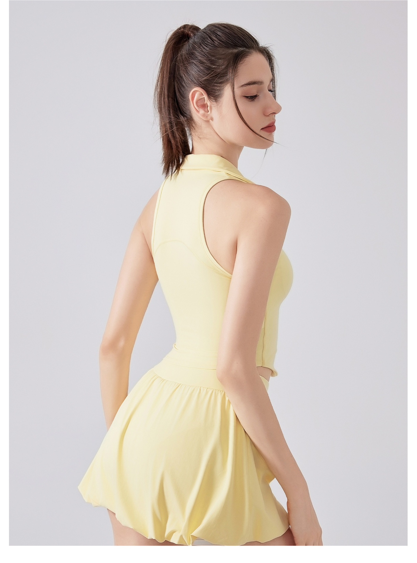 Polo Neck Singlet Fitness Women Sport Singlet FGBWX5501