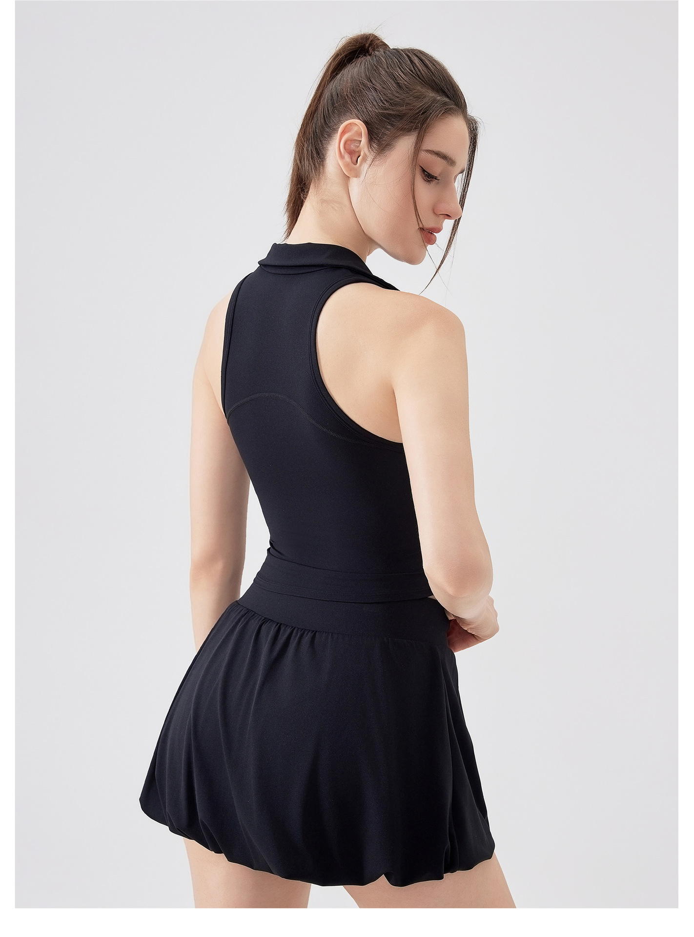 Polo Neck Singlet Fitness Women Sport Singlet FGBWX5501