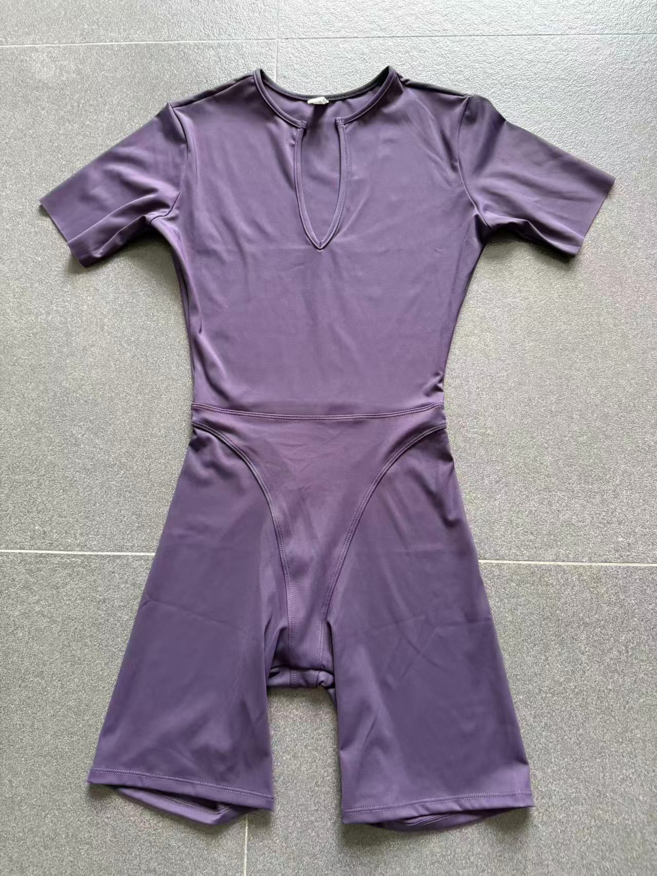 Short Sleeve Bodysuit Short Sports Jumpsuit FGB25601