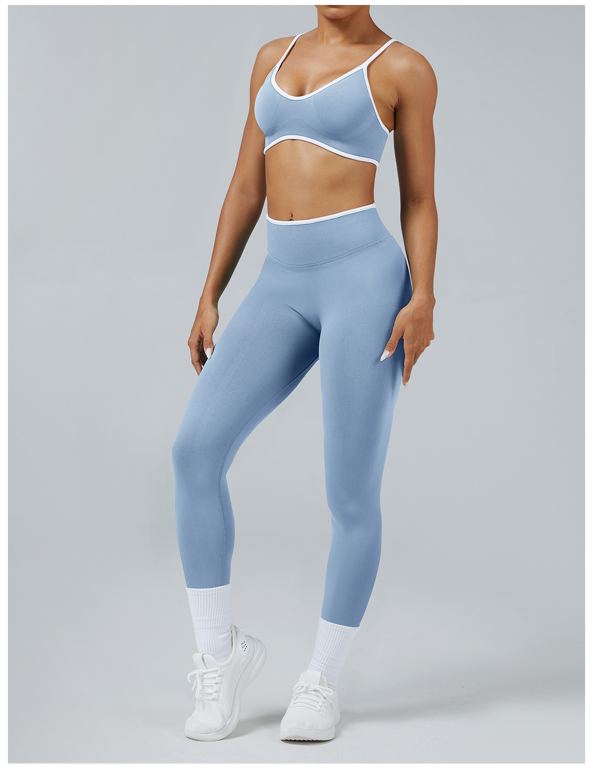 Woman Seamless Short Yoga Gym Activewear 4 Piece  Set FGB3006