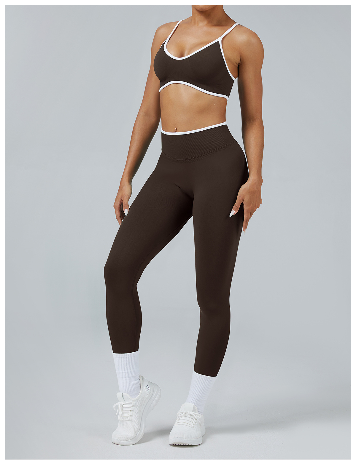 Woman Seamless Short Yoga Gym Activewear 4 Piece  Set FGB3006