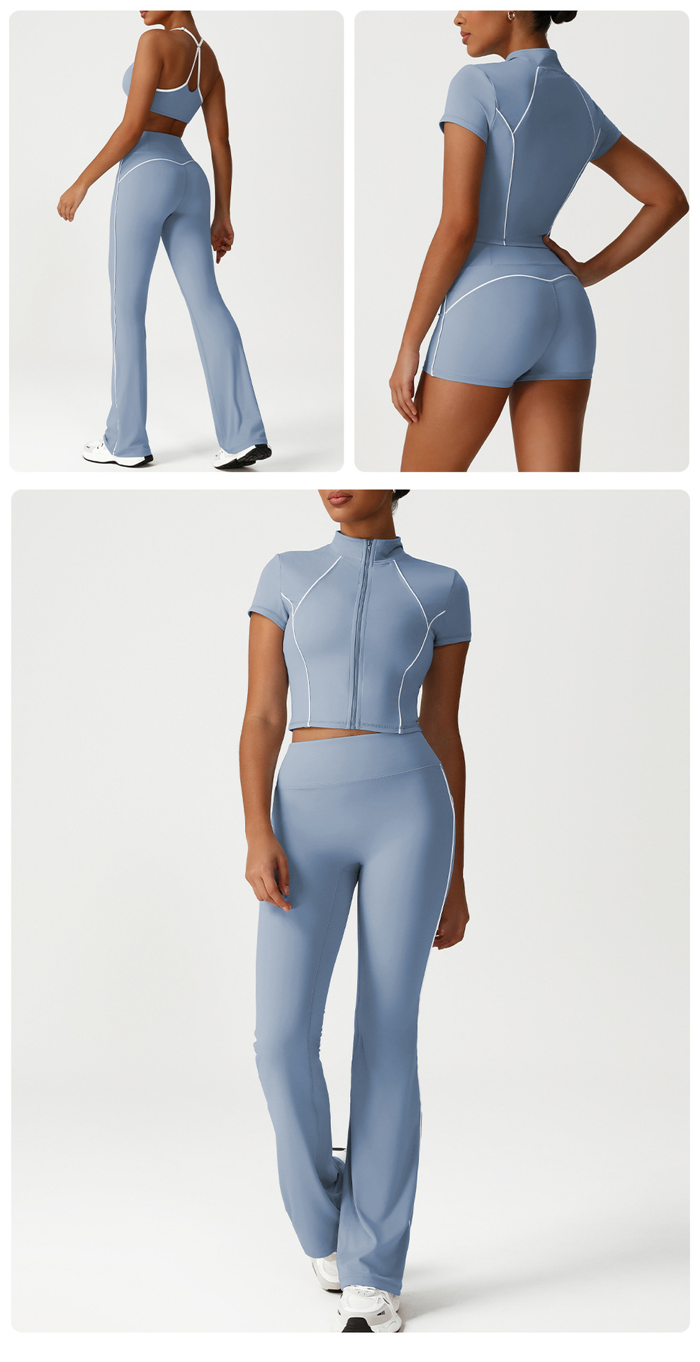 Women Lightweight Yoga Wear 5 Piece Sports Set FGBSM2535