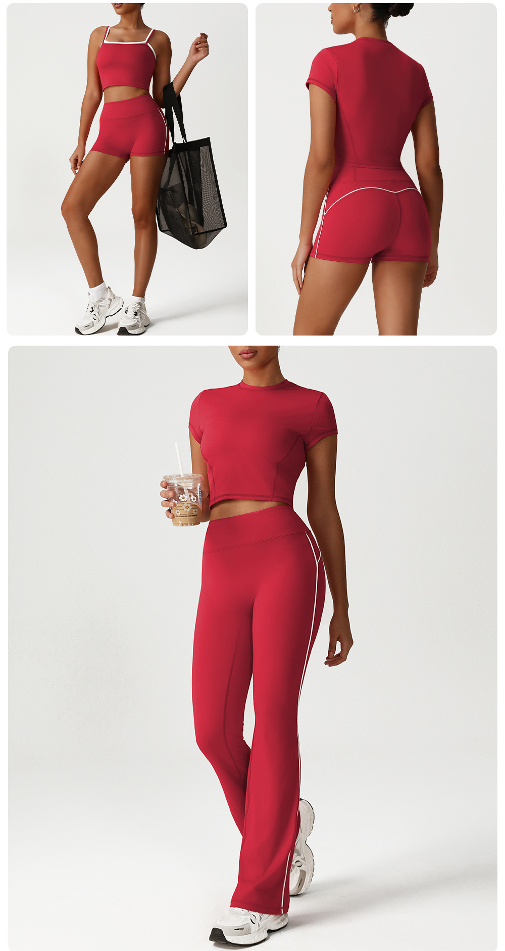 Women Lightweight Yoga Wear 5 Piece Sports Set FGBSM2535