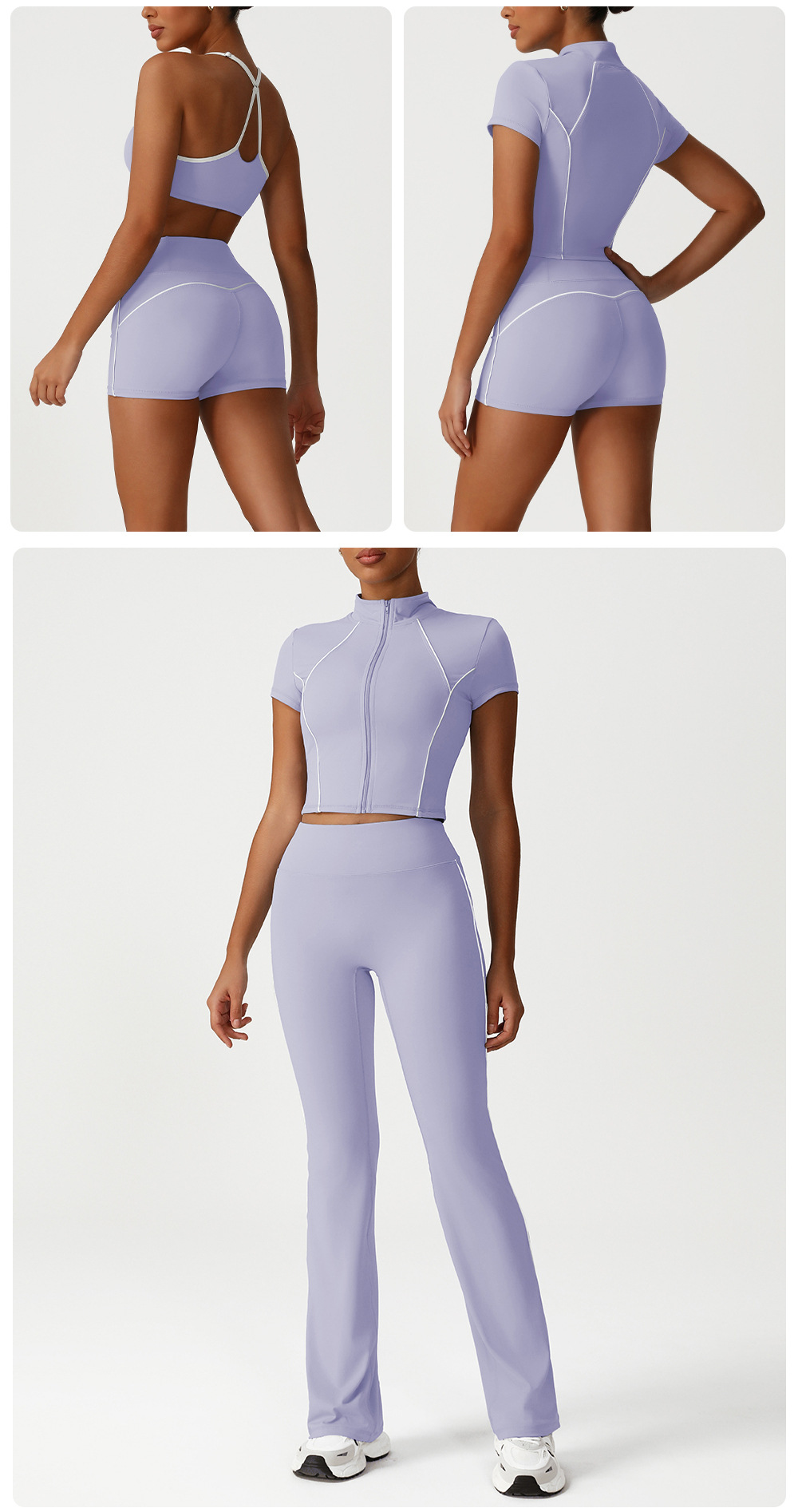 Women Lightweight Yoga Wear 5 Piece Sports Set FGBSM2535
