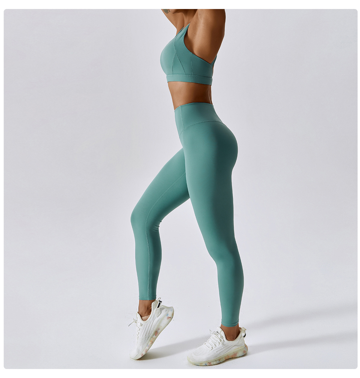 Women Fitness Yoga Leggings Cross Back Bra Yoga Set FGBTZ8047-1 TZ8047-2