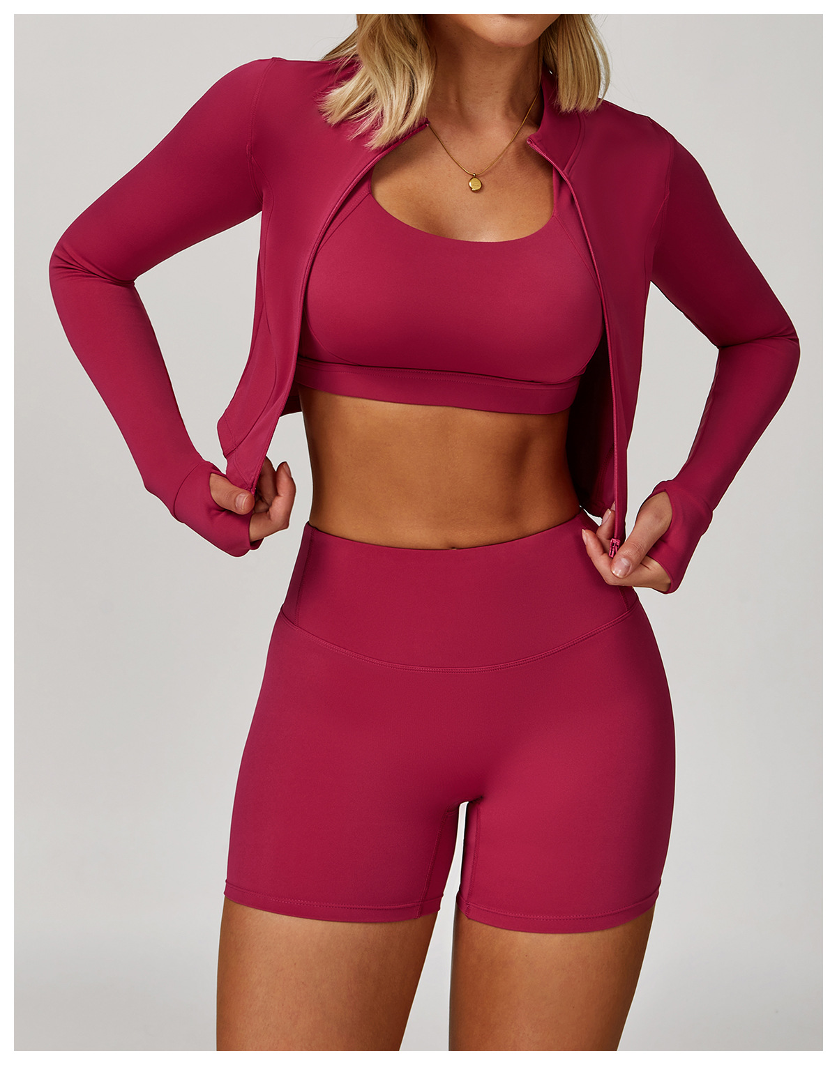 Women's Gym Yoga Wear Quick-Drying Breathable Sets FGBTZ8047-3 TZ8047-4