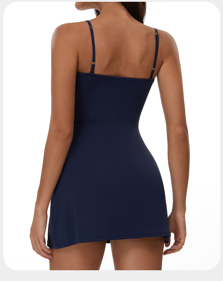 Women Tennis Dress Fitness Wear Golf Dress With Shorts FGBELT3098