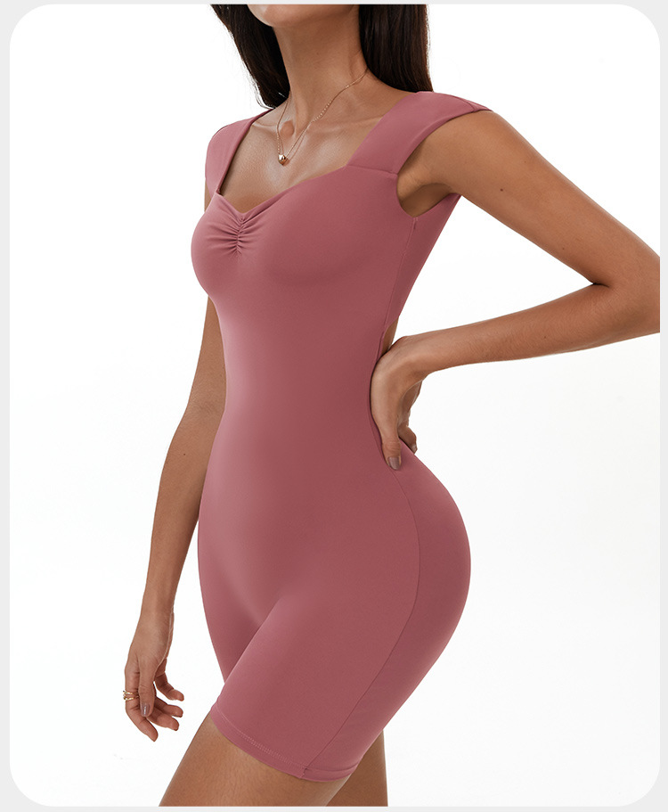 Workout Fitness One Piece Shorts for Women Ladies Jumpsuit FGBELT3105