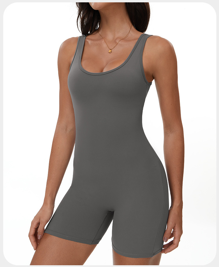 One Piece Yoga Jumpsuit Backless Shorts Sexy Jumpsuits FGBELT3108