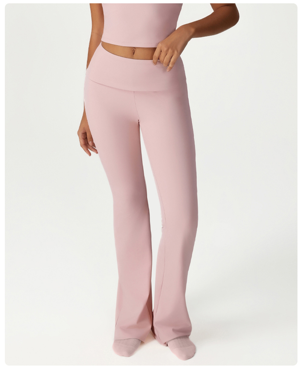 Women High Waist Slim Fit Yoga Bell-bottom Pants FGBSM2533