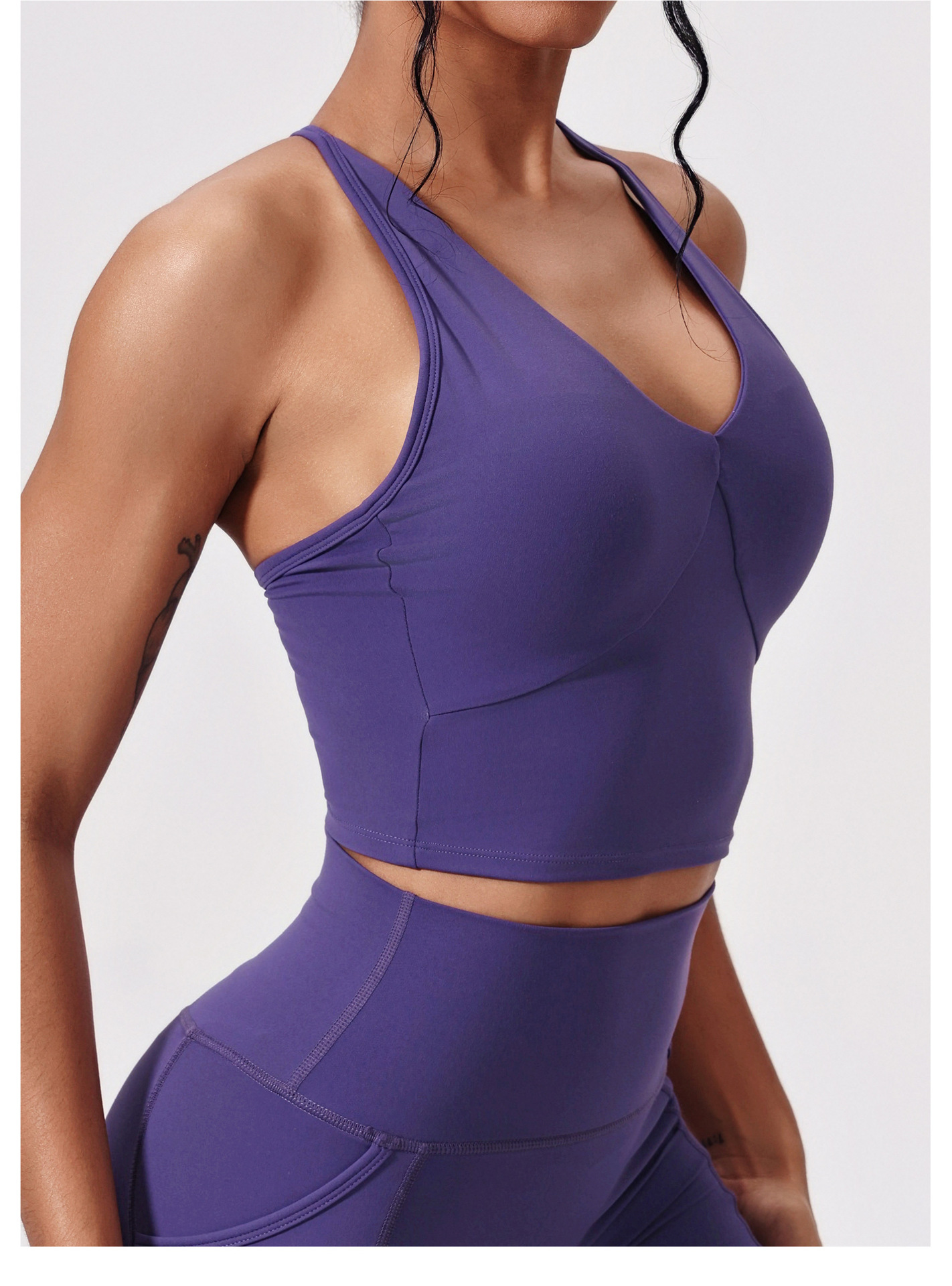 Women's Breathable Gym Sport Tank Tops Solid Color Yoga Singlets FGBWX5339