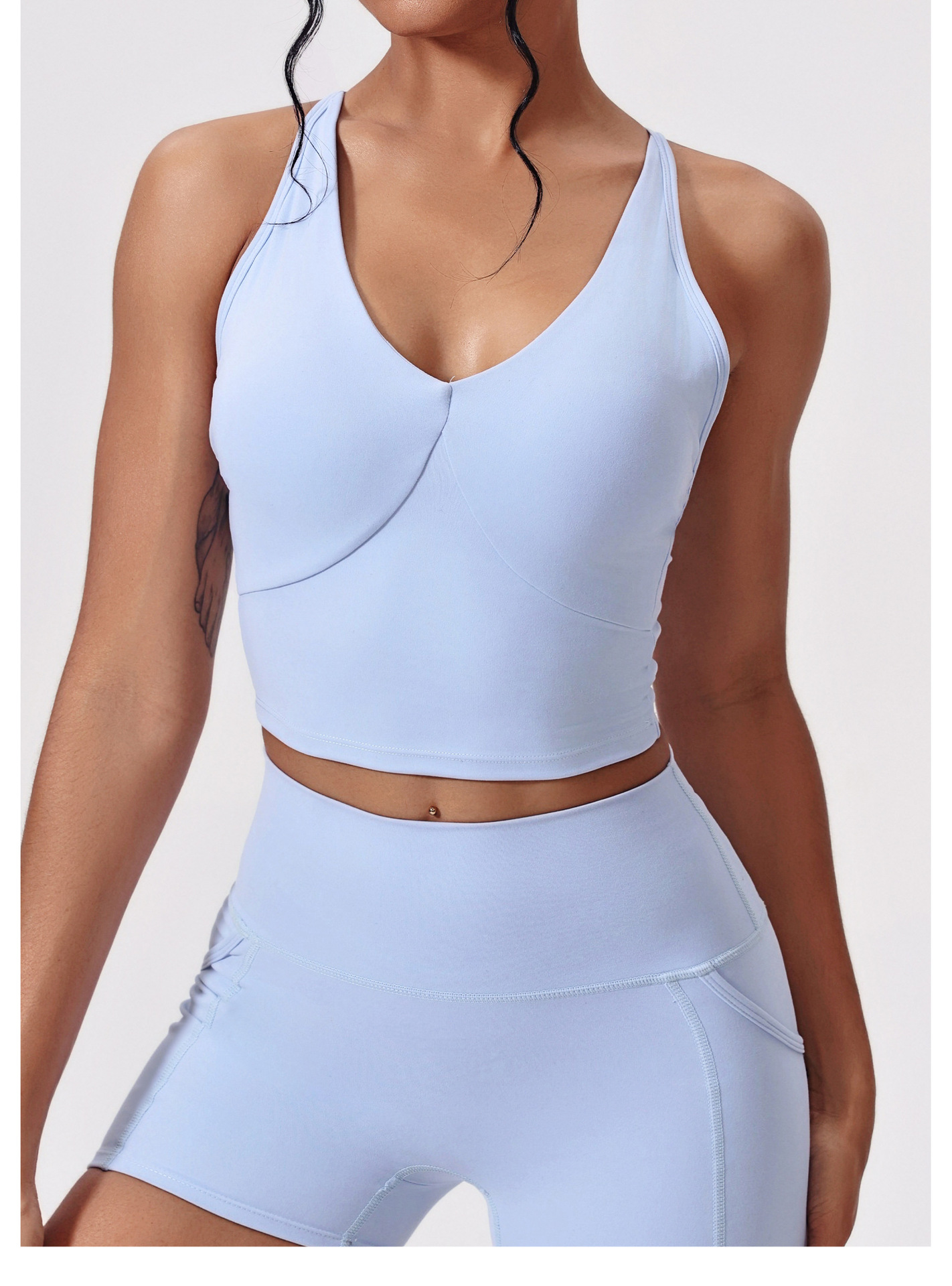 Women's Breathable Gym Sport Tank Tops Solid Color Yoga Singlets FGBWX5339