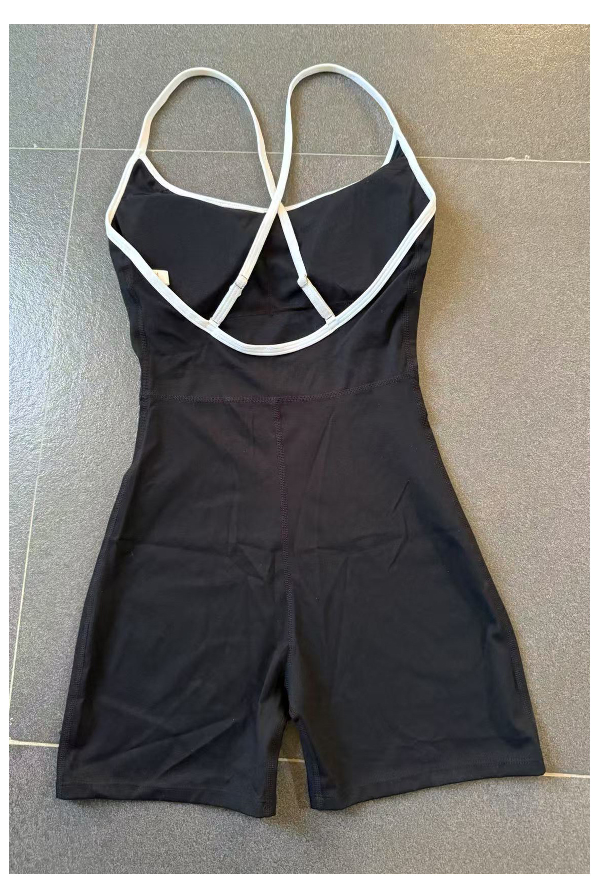Women's Athletic Cross Back Rompers Workout Jumpsuits FGB1091