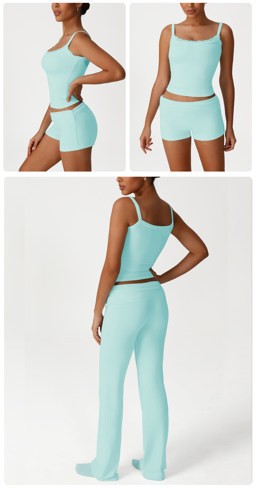 Naked Feeling Workout Suits Fitness Yoga Wear 3 Piece Sports Set FGBSM2537