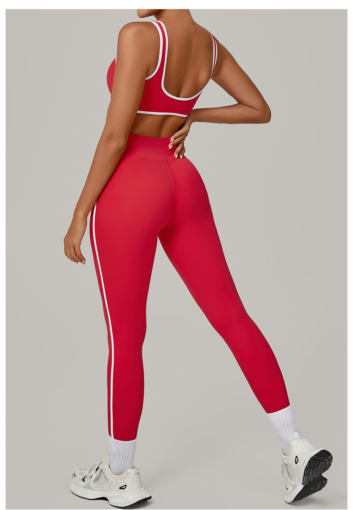 Women Gym Workout Set Sports Bra Crop Top and High Waist Leggings 2 Pieces Yoga Set FGB3914 4601