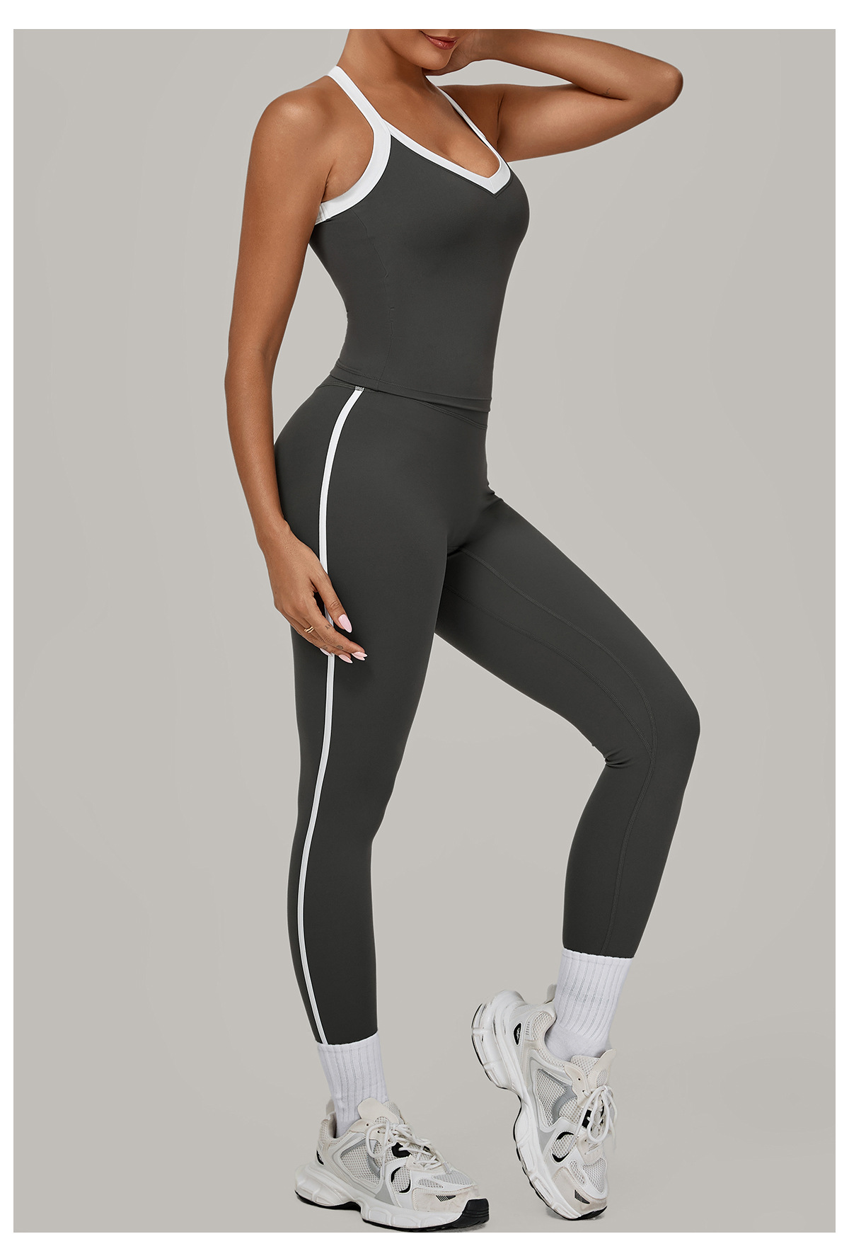 Women'S Sportswear Yoga Set Long Gym Legging Top 2 Pieces FGB3230 4601