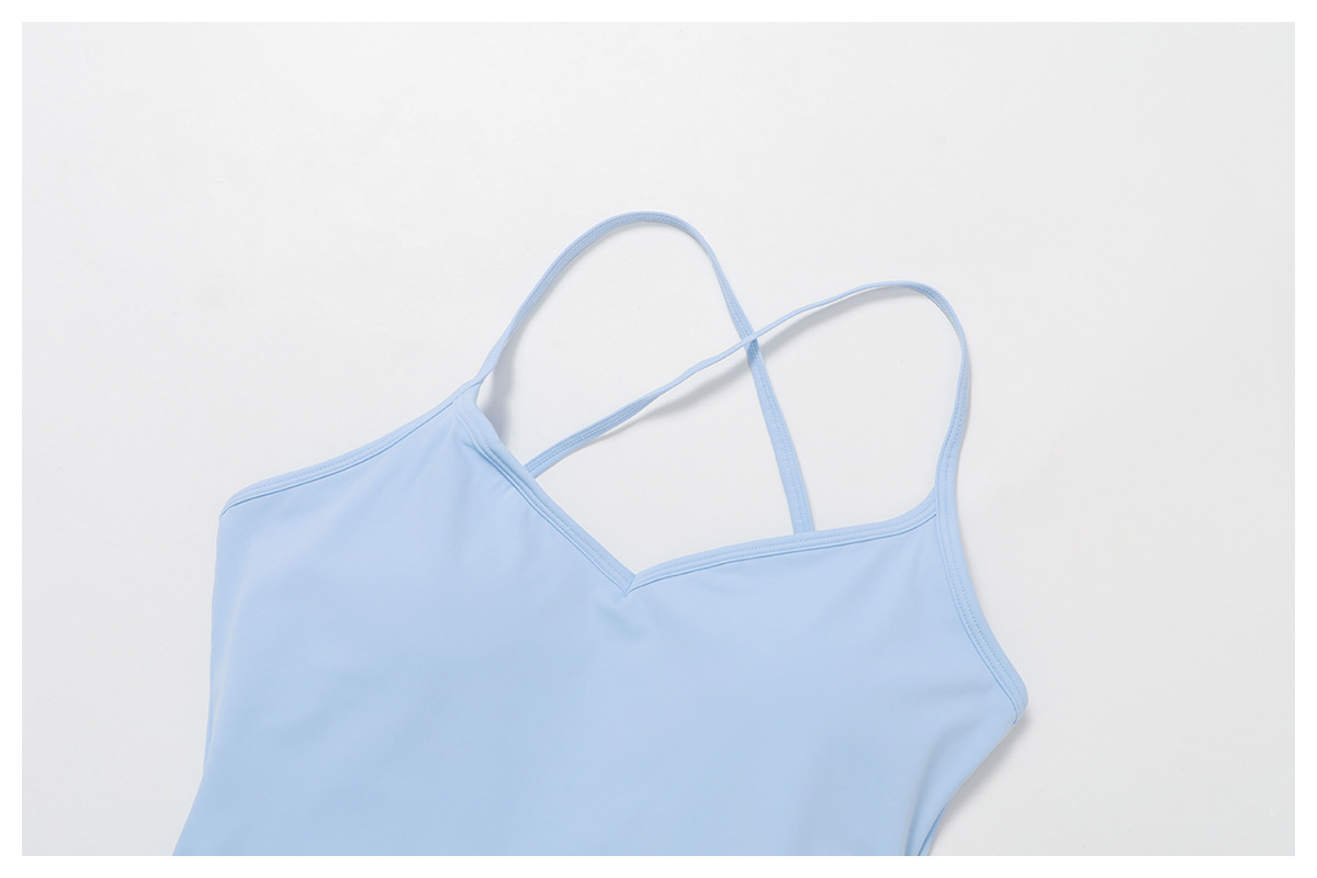 Tennis Dress Suspender With Build Cross Back Tennis Skirt Inside Shorts for Women FGBELT3076