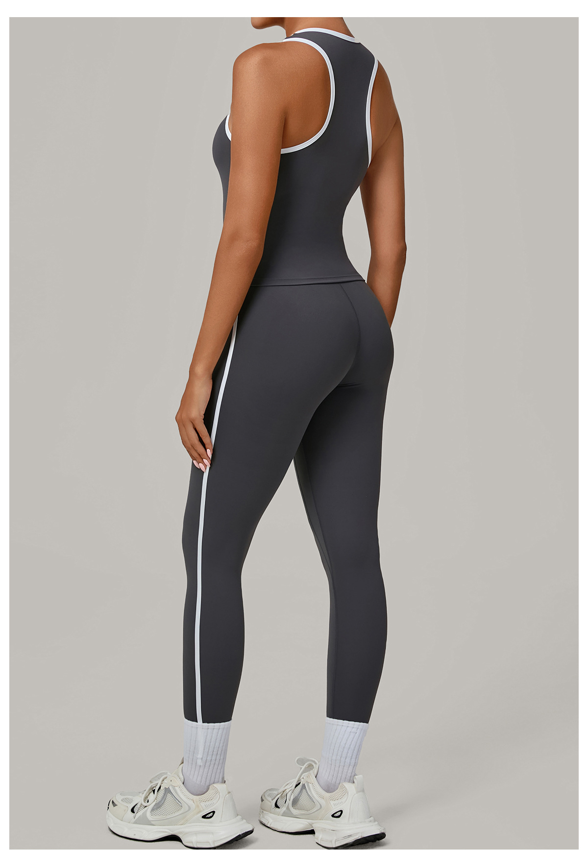 Gym 2 Piece Fitness Sports Suit Sleeveless Shirts Vest Top Legging Outfit Yoga Sets FGB7709 4601
