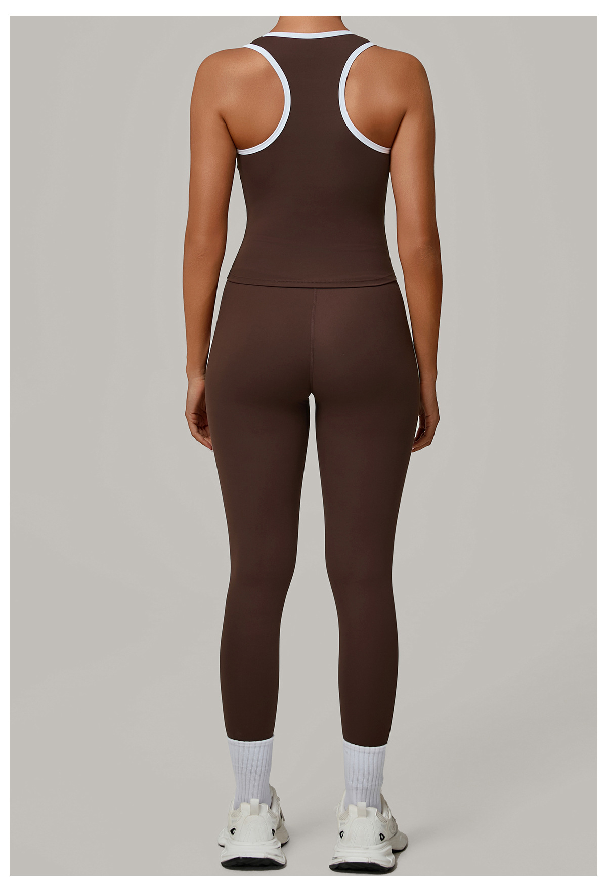 Gym 2 Piece Fitness Sports Suit Sleeveless Shirts Vest Top Legging Outfit Yoga Sets FGB7709 4601