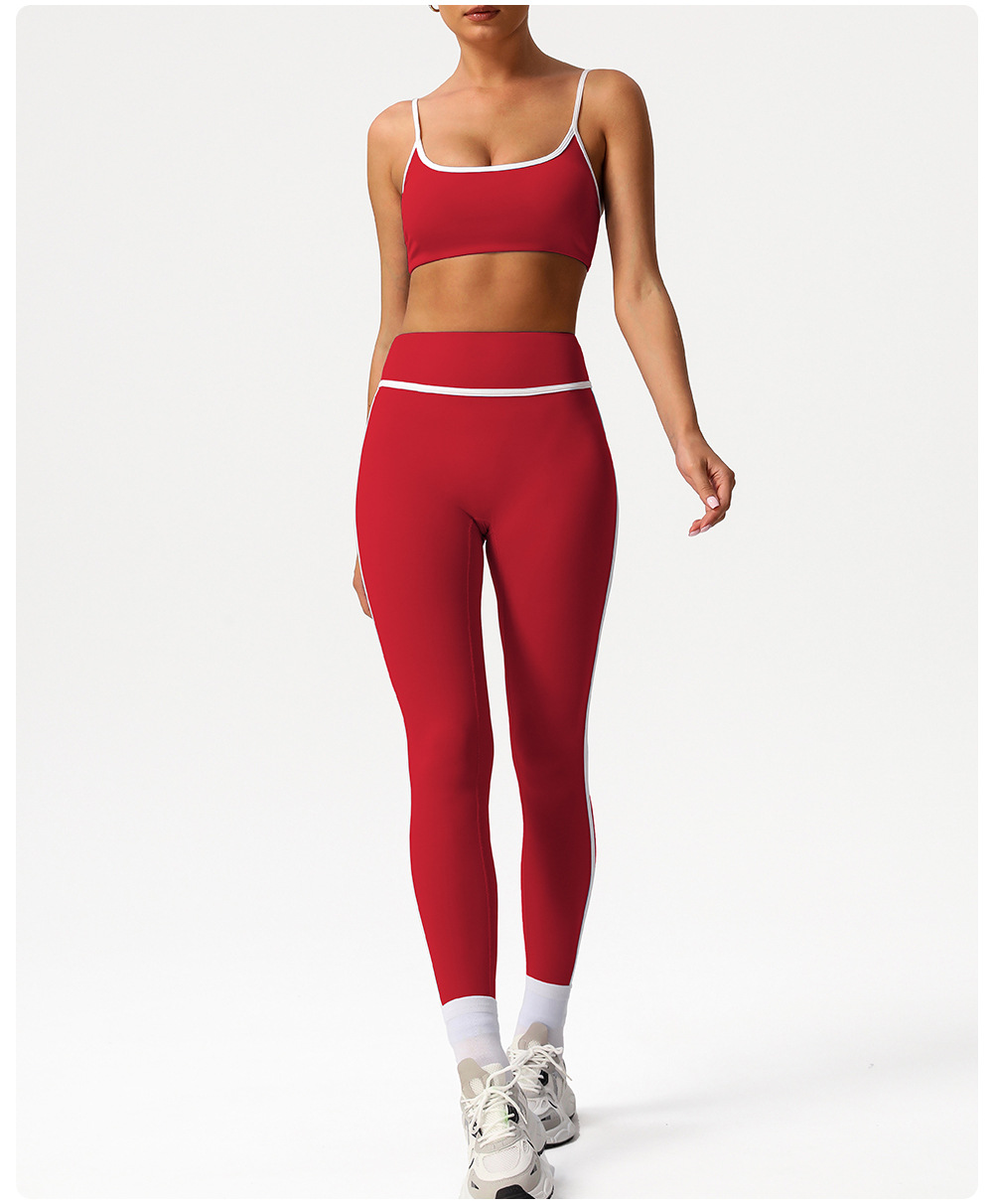 Custom Women Workout Fitness 2PCS Leggings Suit Hip Line Design Sportswear Gym Fitness Sets FGBSM2393