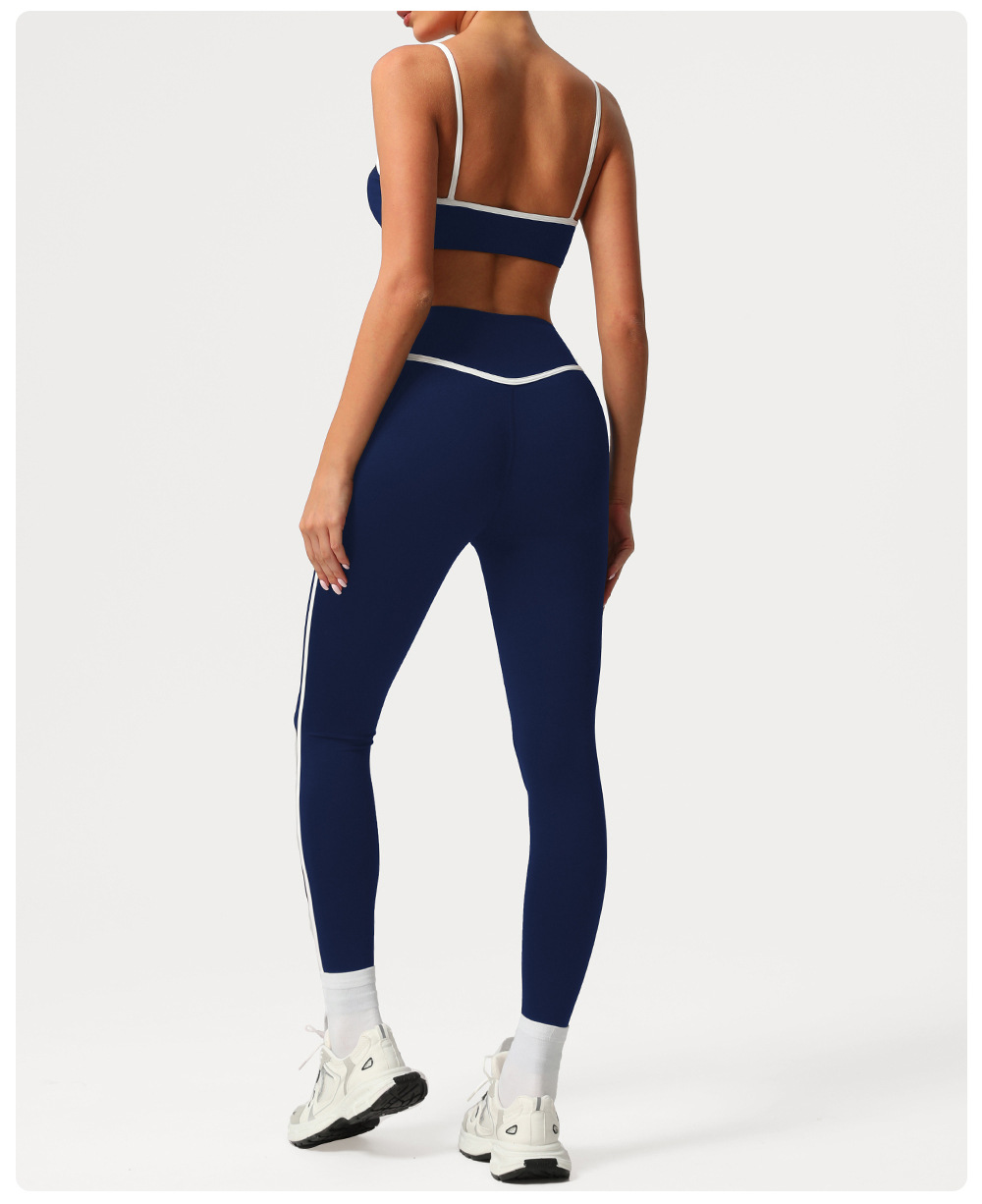Custom Women Workout Fitness 2PCS Leggings Suit Hip Line Design Sportswear Gym Fitness Sets FGBSM2393