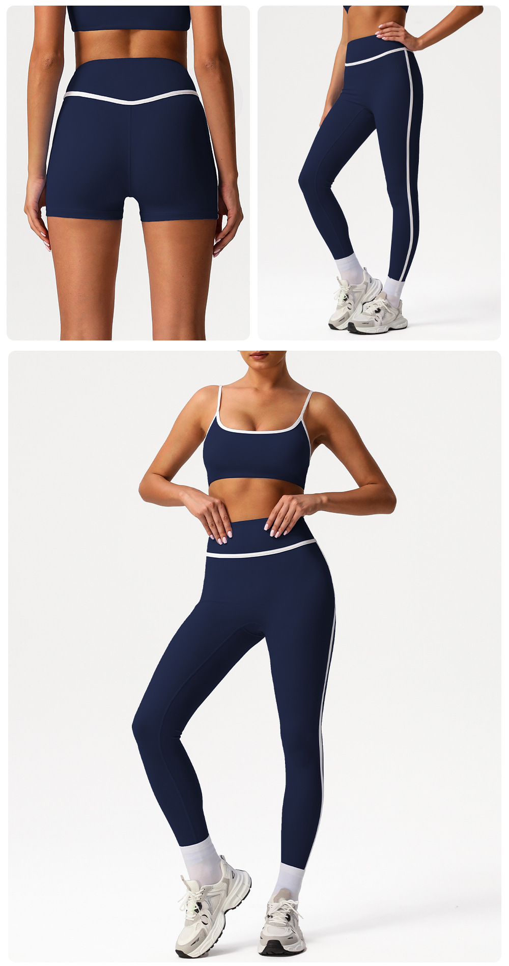 Custom Women Workout Fitness 2PCS Leggings Suit Hip Line Design Sportswear Gym Fitness Sets FGBSM2393