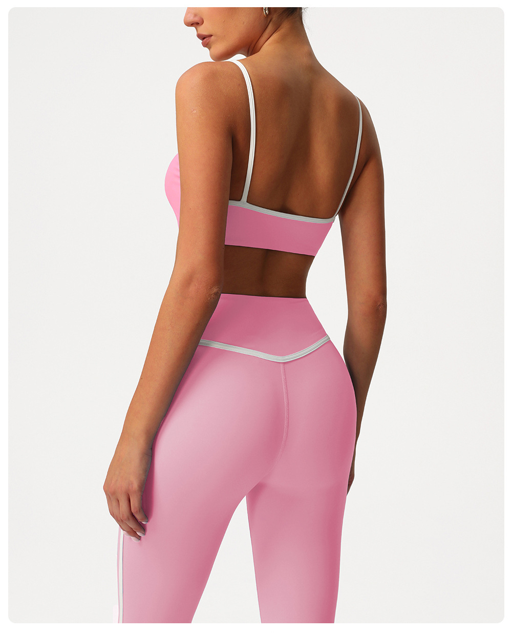 Custom Women Workout Fitness 2PCS Leggings Suit Hip Line Design Sportswear Gym Fitness Sets FGBSM2393