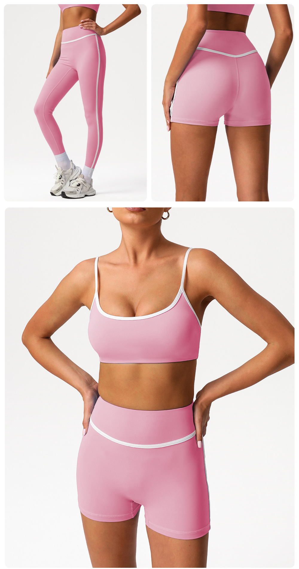 Custom Women Workout Fitness 2PCS Leggings Suit Hip Line Design Sportswear Gym Fitness Sets FGBSM2393