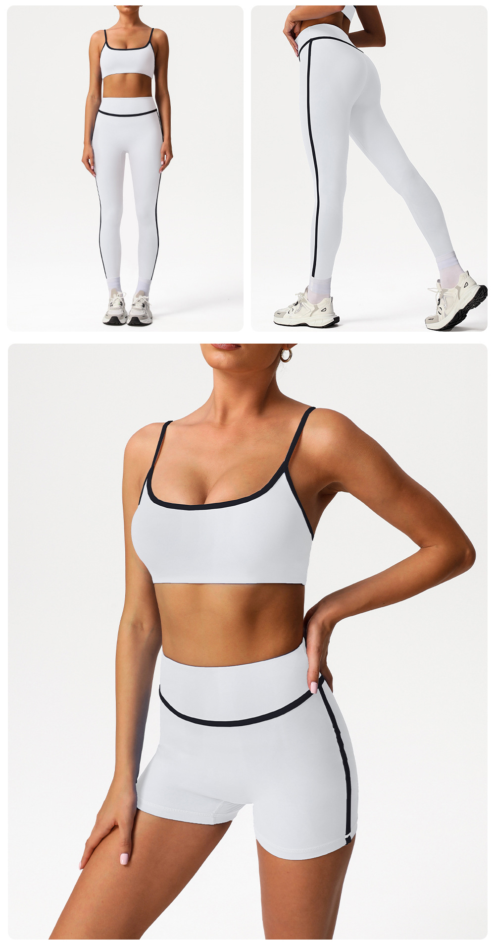 Custom Women Workout Fitness 2PCS Leggings Suit Hip Line Design Sportswear Gym Fitness Sets FGBSM2393