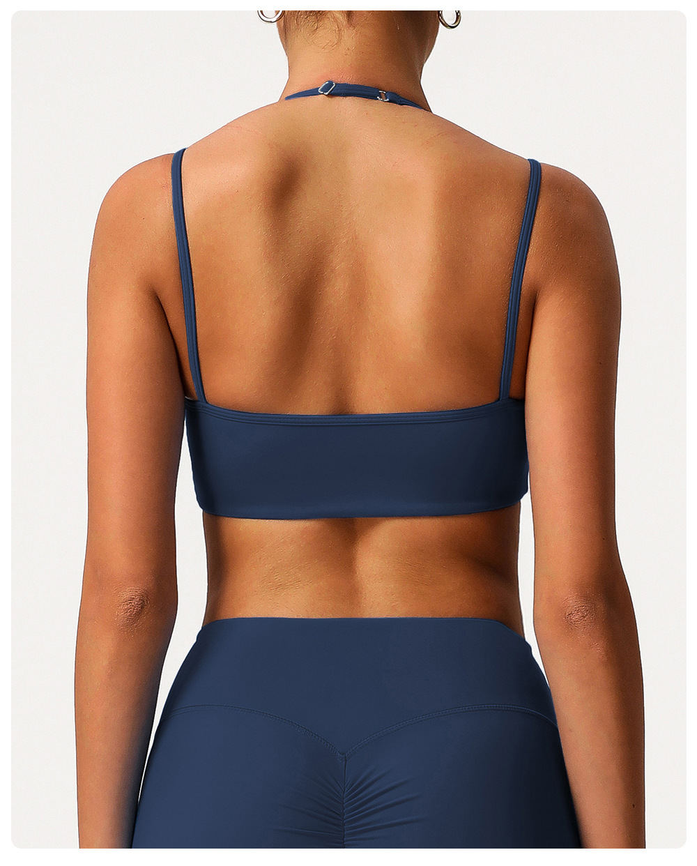 Double-layer Style Halter-neck Back Gym Fitness Yoga Bra Fitness Adjustable Yoga Sports Bra FGBSM9000