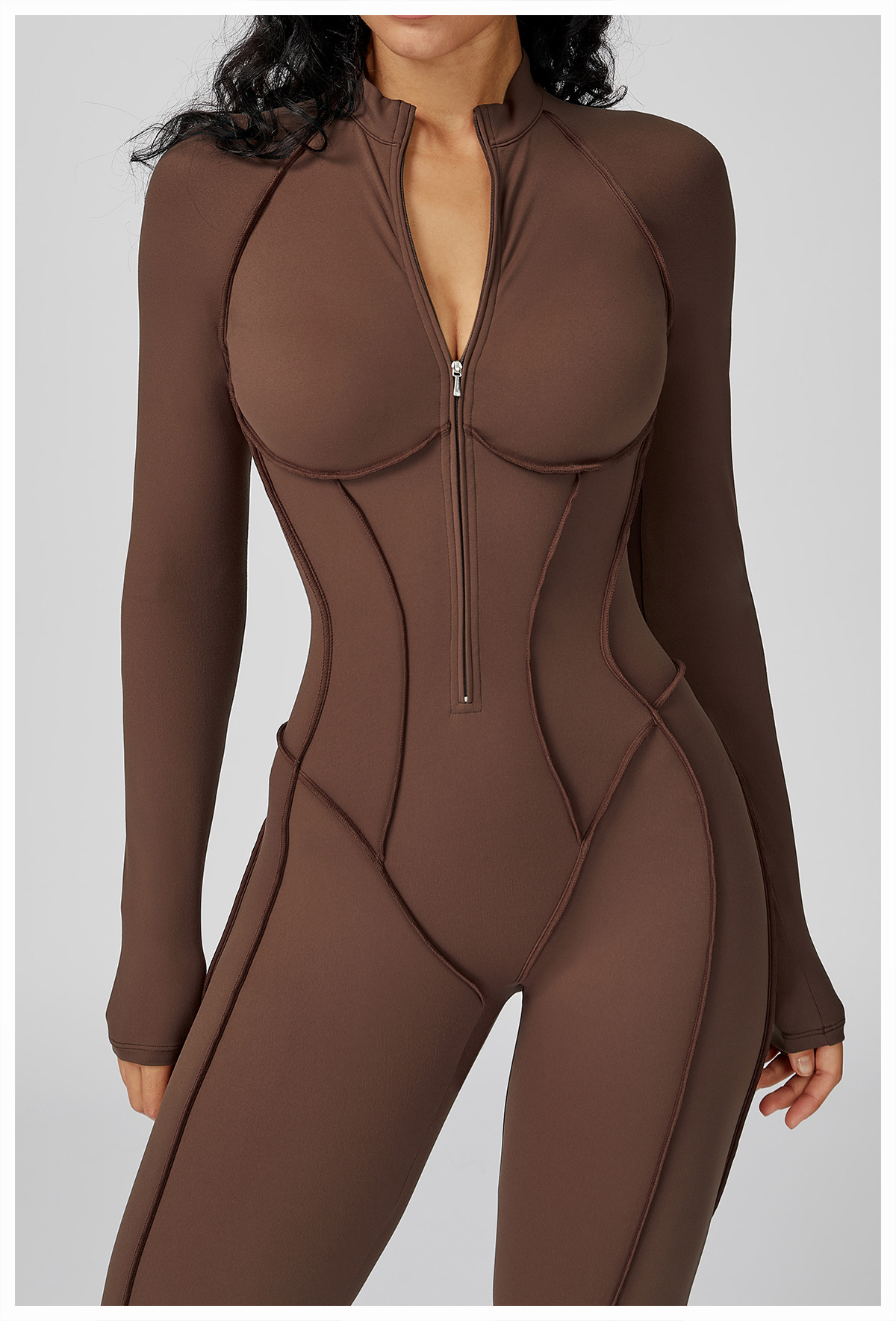 New Arrival: FGBELT9326 Full-Length Zip-Up Jumpsuit