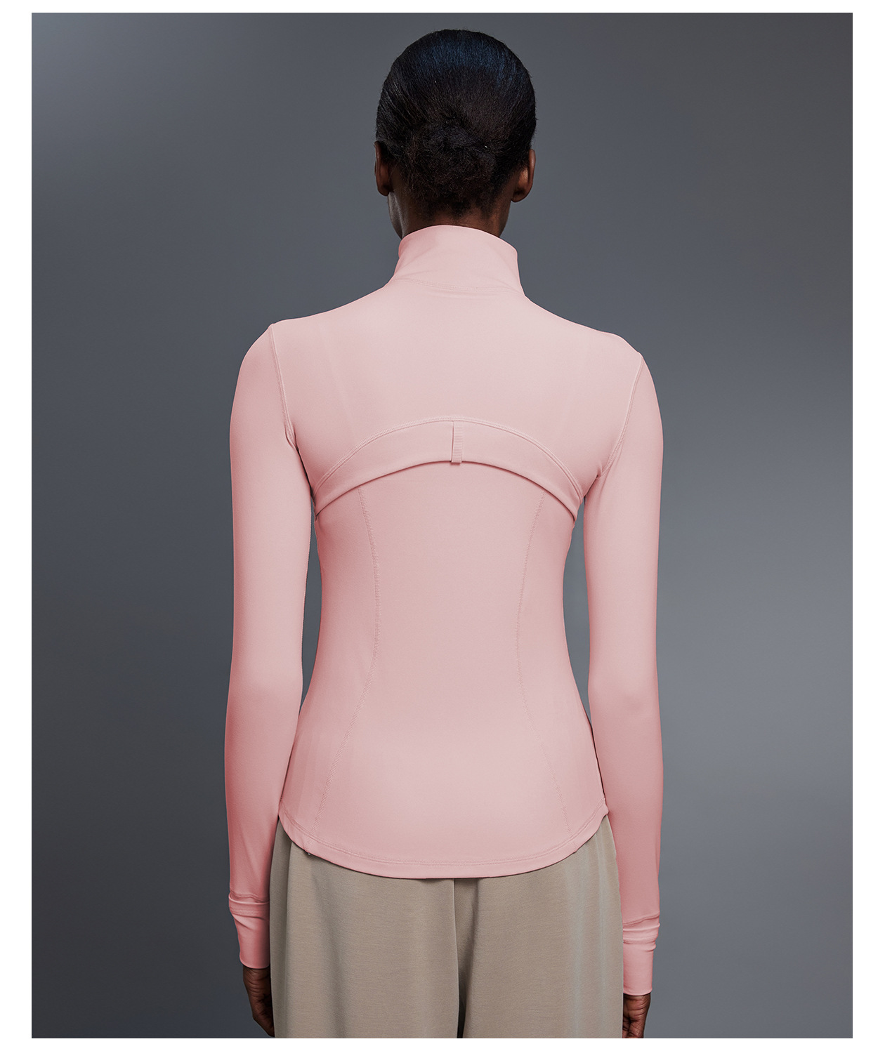 Women's Gym  Zip up Stand Collar Zip-Up Yoga Sleeve Sports Jacket FGBD25151