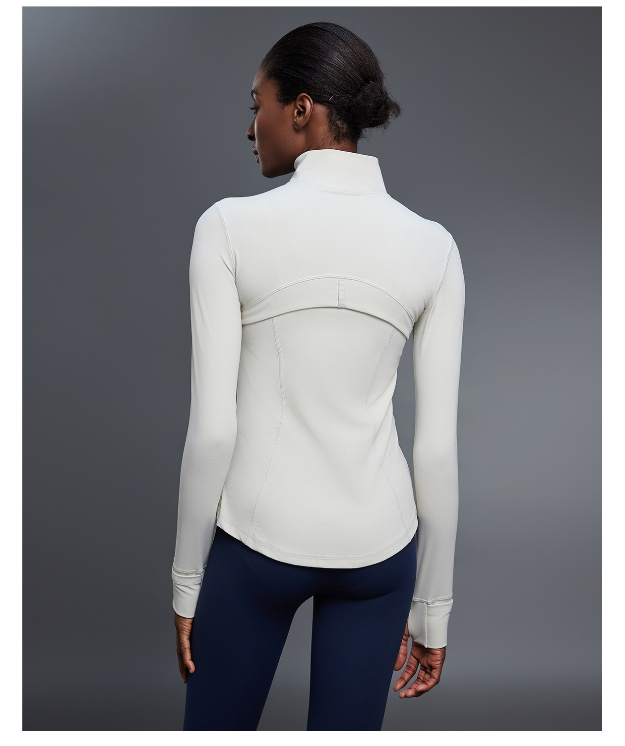 Women's Gym  Zip up Stand Collar Zip-Up Yoga Sleeve Sports Jacket FGBD25151