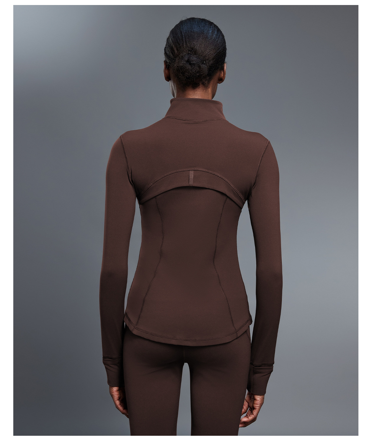 Women's Gym  Zip up Stand Collar Zip-Up Yoga Sleeve Sports Jacket FGBD25151