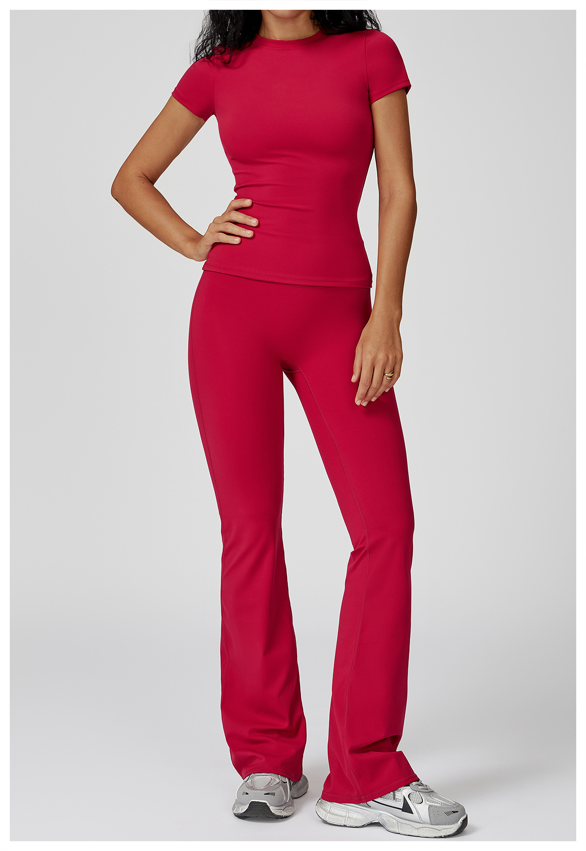 Women's Sports Solid Color Fitness Suit Yoga Sports Set FGBTZ8455