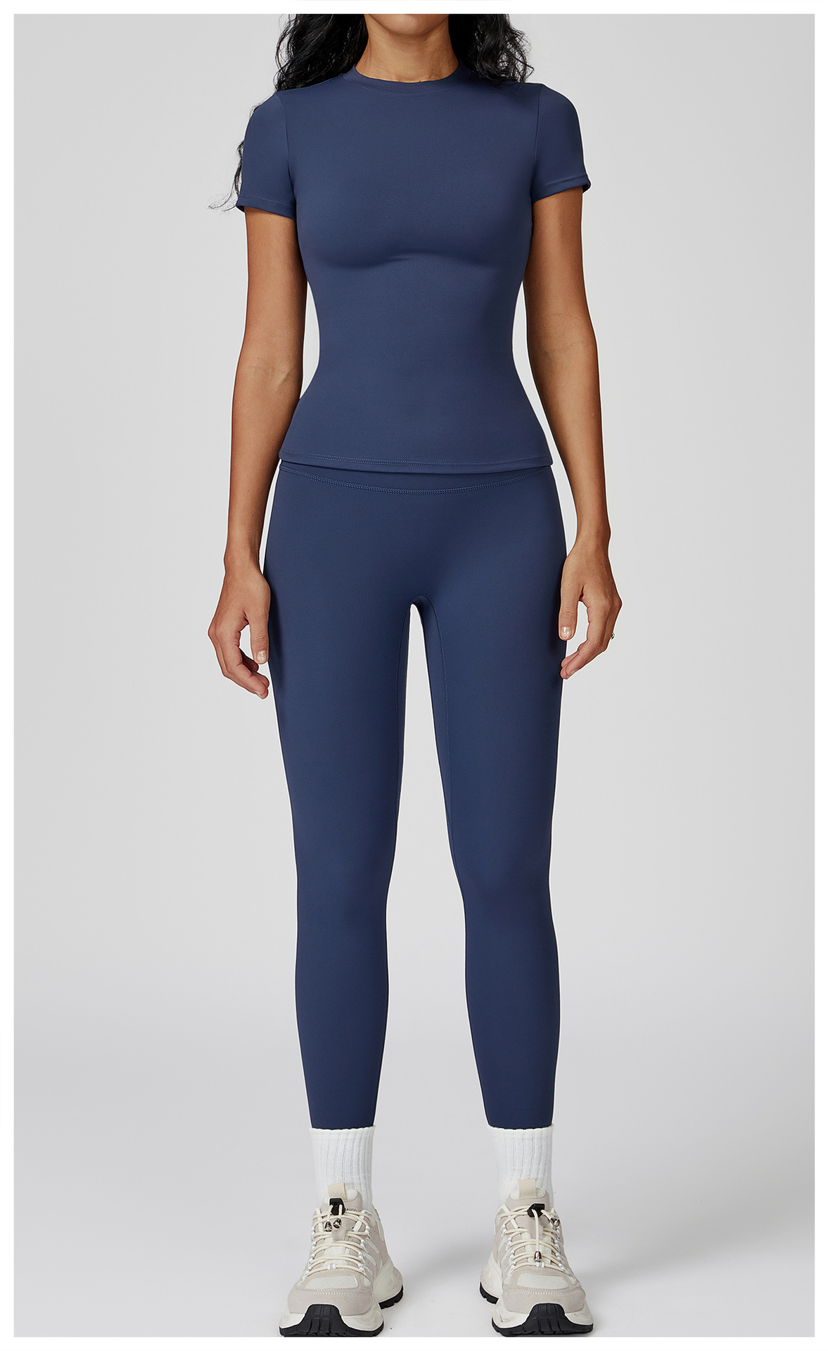 Women's Sports Solid Color Fitness Suit Yoga Sports Set FGBTZ8455