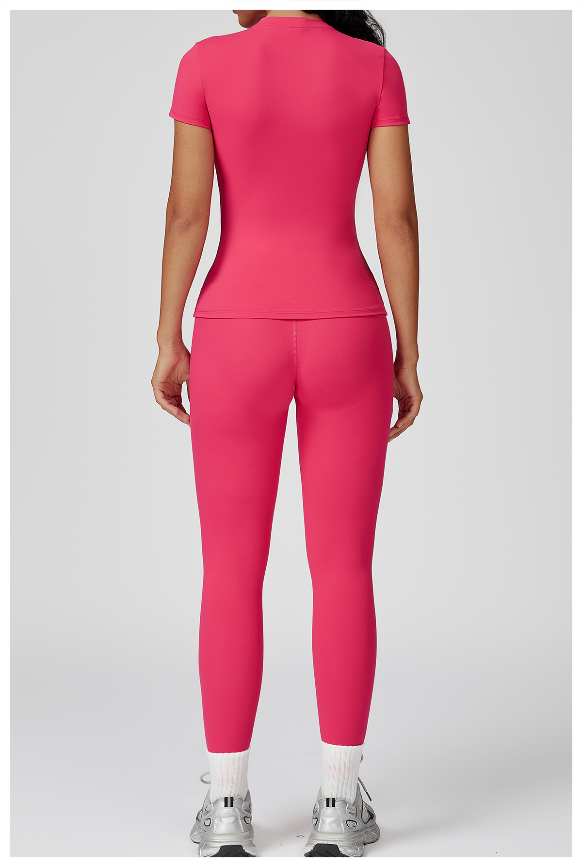 Women's Sports Solid Color Fitness Suit Yoga Sports Set FGBTZ8455