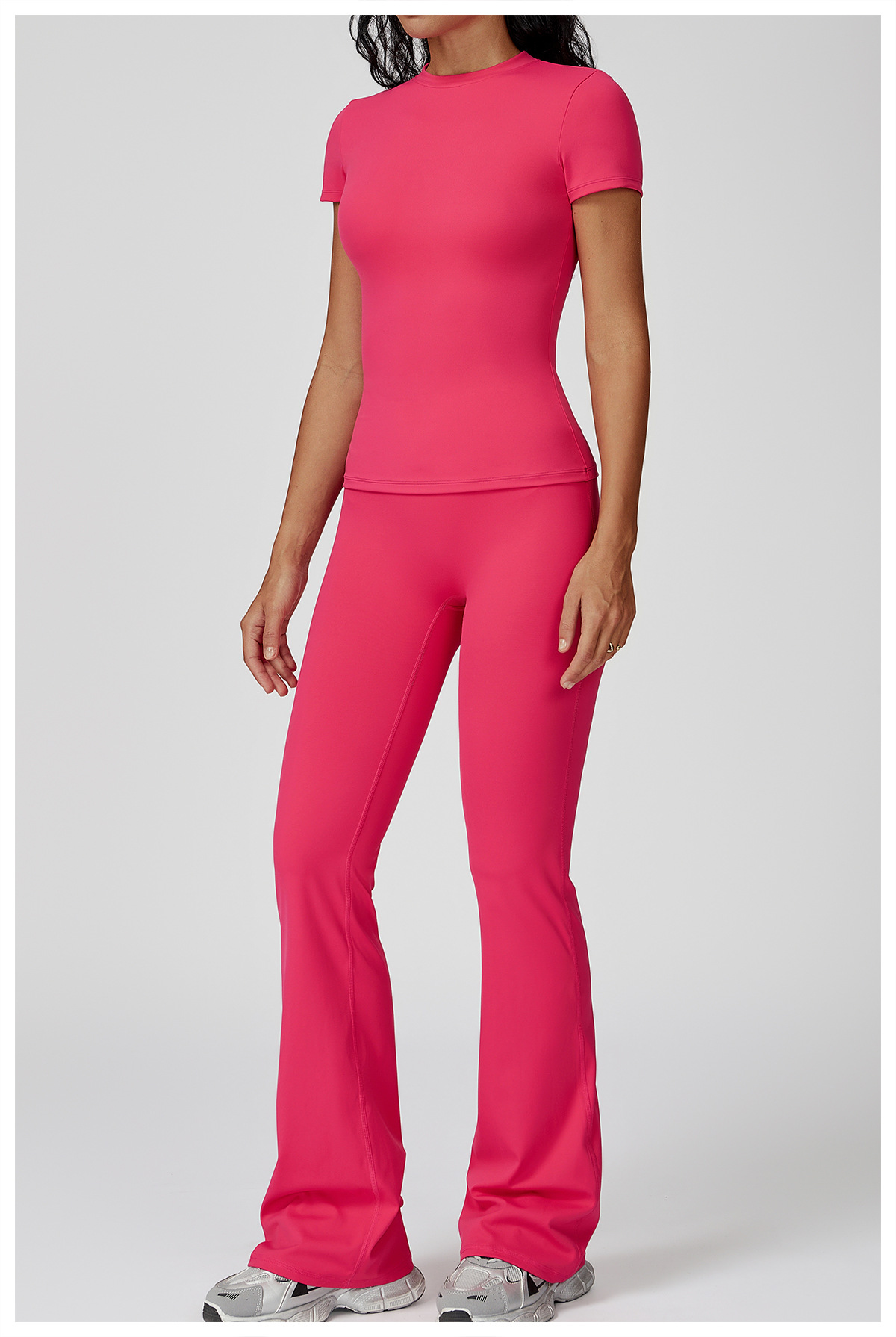 Women's Sports Solid Color Fitness Suit Yoga Sports Set FGBTZ8455