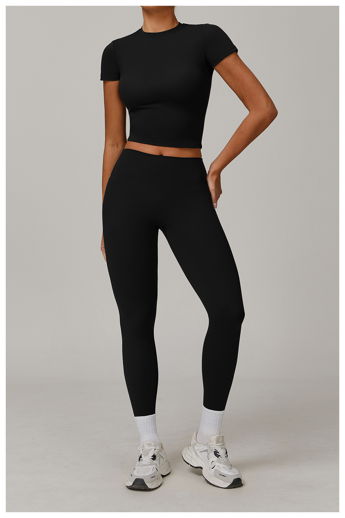 Women's Sports Solid Color Fitness Suit Yoga Sports Set FGBTZ8455