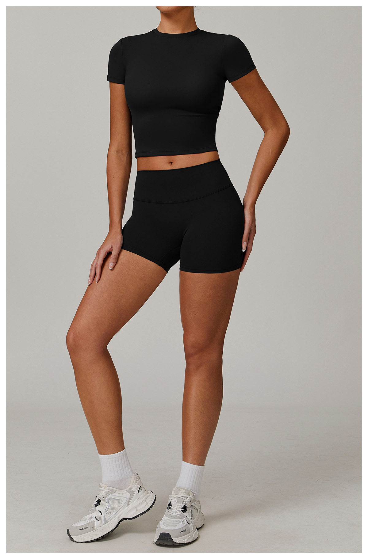Women's Sports Solid Color Fitness Suit Yoga Sports Set FGBTZ8455