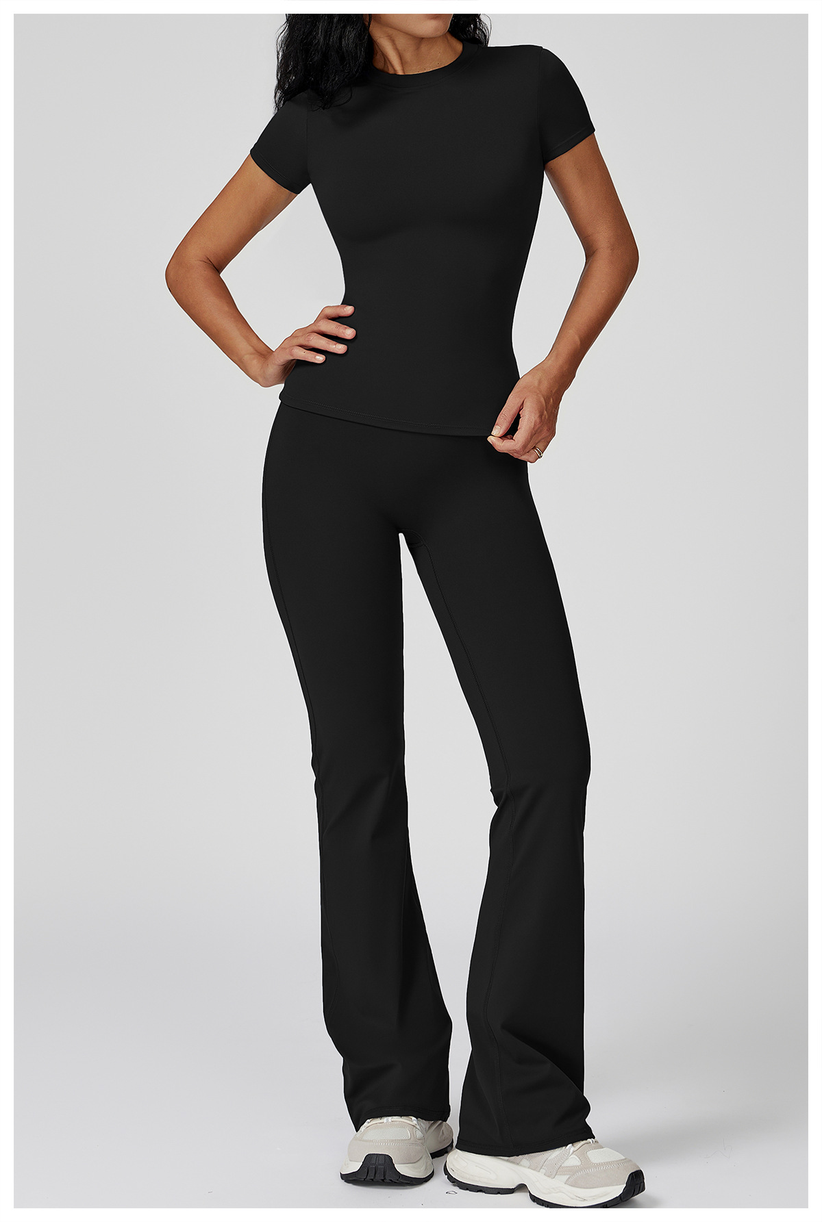 Women's Sports Solid Color Fitness Suit Yoga Sports Set FGBTZ8455
